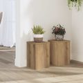 vidaXL Stojany na rastliny 2 ks dub artisan 20x20x30 cm kompoz. drevo
