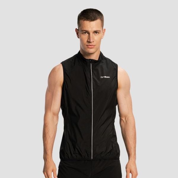 Pánska bežecká vesta Pulse X Black - GymBeam, veľkosť L