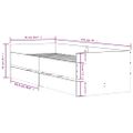 vidaXL Rám postele so zásuvkami hnedý dub 75x190 cm malé jednolôžko