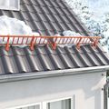vidaXL Strážca snehu na streche Červená 100 x 29,5 x 34,5 cm Oceľ