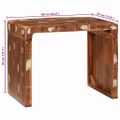 vidaXL Koncový stôl Hnedá 60 x 35 x 46 cm Masívne obnovené drevo