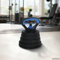vidaXL 4-v-1 set činkových tyčí a kettlebellov 30 kg Čierna a modrá