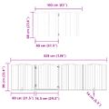 vidaXL Brána pre psa s dvere sklad. 8 pan. hnedá 640 cm topoľové drevo