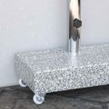 vidaXL Stojan na slnečník bledosivý 45x25x8,3 cm žula