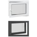 vidaXL Otočné a sklopné okno do suterénu RISOR 60 x 100 cm PVC a sklo