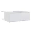 vidaXL Konferenčný stolík lesklý biely 80x80x31cm drevotrieska