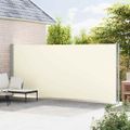 vidaXL Zaťahovacia bočná markíza na terasu 200x614 cm krémová