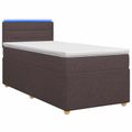 vidaXL Posteľ boxspring s matracom Tmavohnedá 90 x 200 cm Látka