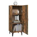 vidaXL Komoda dymový dub 34,5x34x90 cm spracované drevo