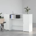 vidaXL Recepčný pult biely 180x50x103,5 cm, umelé drevo