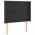 vidaXL Čelo postele so záhybmi čierne 83x16x118/128 cm umelá koža
