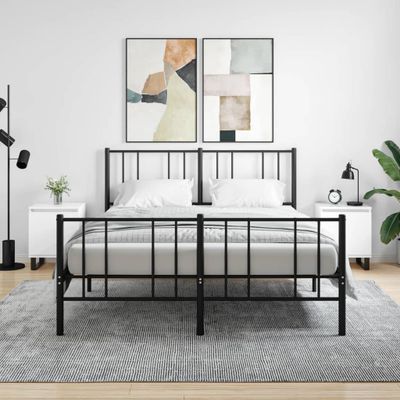vidaXL Nočné skrinky 2 ks vysoký lesk biele 40x30x50 cm kompoz. drevo