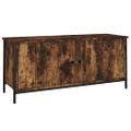 vidaXL TV skrinka s dvierkami dymový dub 102x35x45 cm kompozitné drevo