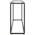 vidaXL Konzolový stolík priehľadný 120x35x75 cm tvrdené sklo