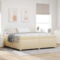 vidaXL Rám postele s matracmi Krémová 200 x 200 cm látka