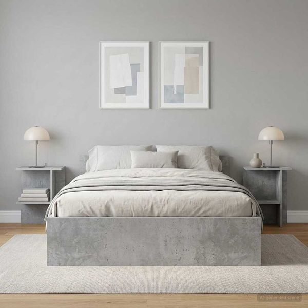 vidaXL Konferenčný stolík 2 pcs Betónovo sivá 40 x 30 x 49 cm