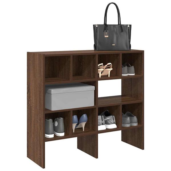 vidaXL Stojany na topánky 2 ks stohovateľné hnedý dub 89,5x30x40 cm