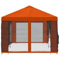 vidaXL Záhradný altánok so bočnými stenami 6 x 3 m Oranžová