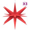 vidaXL Vianočné svetlá s LED 3 ks skladacie červené 43 cm