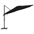 vidaXL Roma Parasol Čierna 286 x 284 x 265 cm Hliník a polyester