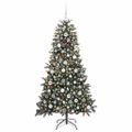 vidaXL Umelý vianočný stromček Zelená 180 cm PVC, plast a oceľ