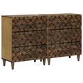 vidaXL Servírovacia skriňa 2 ks 60 x 33,5 x 75 cm Masívne mango drevo