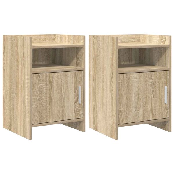 vidaXL Nočné stolíky 2 pcs Dub sonoma 40 x 36 x 60 cm Kompozitné drevo