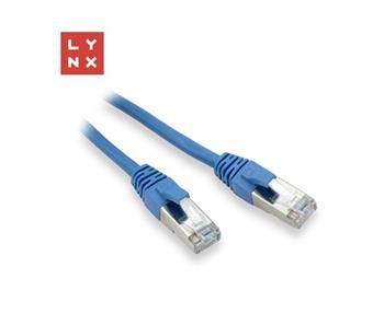 LYNX FTP patch kábel Cat5e PVC, CCA, 0,3m, modrý (balenie obsahuje 10 ks)