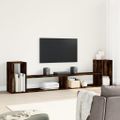 vidaXL TV skrinky 2 ks dymový dub 100x30x50 cm kompozitné drevo