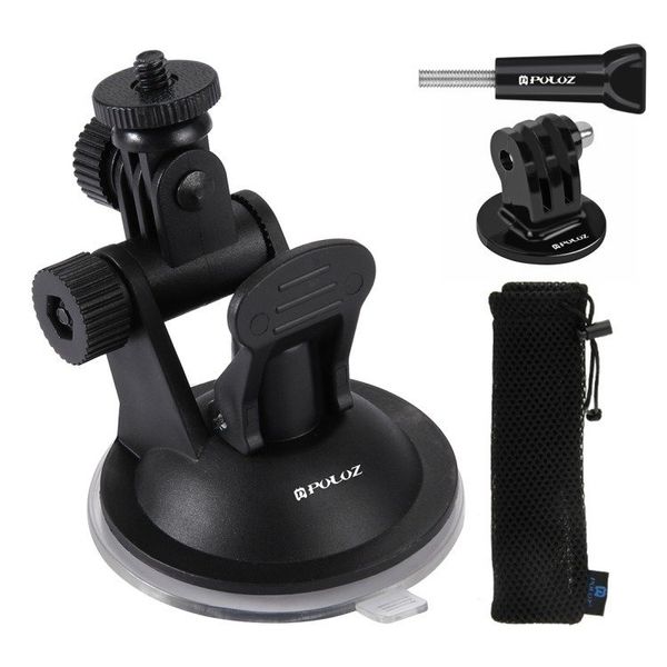 Sklenený držiak do auta Puluz pre športové kamery (vrátane Osmo Action 5 Pro, Insta360 X5)