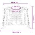 vidaXL Tienidlo na stropnú lampu biele Ø20x15 cm prútené