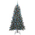 vidaXL Umelý vianočný stromček Zelená 180 cm PVC, plast a oceľ