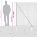 vidaXL Hexagonálny plot s stĺpom 25 x 1,6 m PVC potiahnutá oceľ Sivá