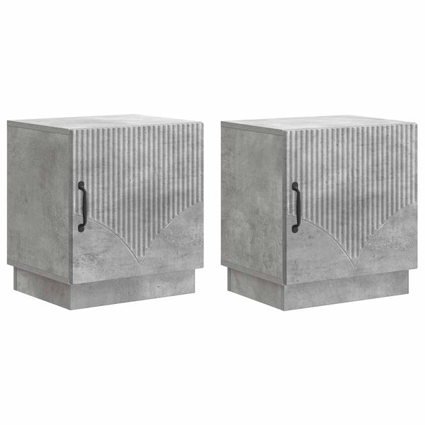 vidaXL Nočný stolík 2 pcs Betónová šedá 43 x 34,5 x 47 cm