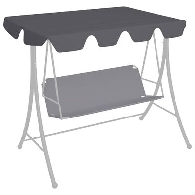 vidaXL Náhradná strieška na hojdačku, antracitová 150/130x105/70 cm