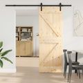 vidaXL Posuvné dvere NARVIK 70 x 210 cm (213,5 cm) Prírodná a čierna