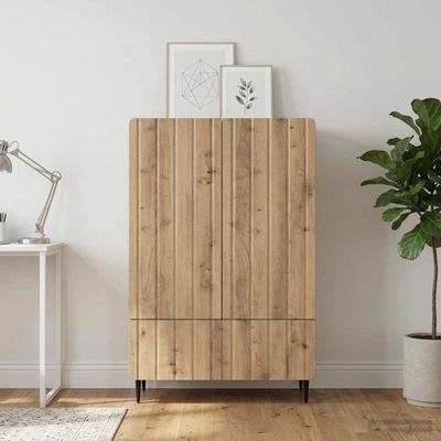 vidaXL Servírovacia skriňa Dub artisan 66 x 34,5 x 97 cm
