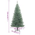 vidaXL Umelý vianočný stromček so snehovými vločkami zelený 210 cm