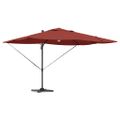vidaXL Slnečník Tehlová 351 x 250 x 253 cm Polyester a hliník