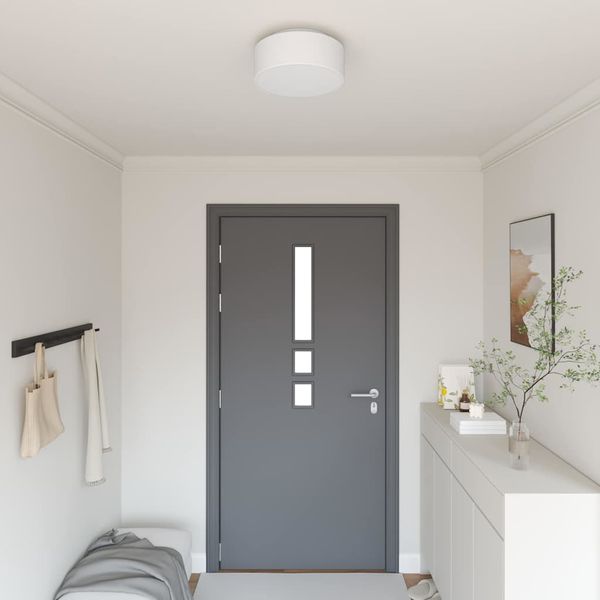 vidaXL Stropná lampa so bodmi Biela 30 x 30 x 13,5 cm látka