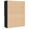 vidaXL Skrinka na práčku čierna dub 70,5x25,5x90 cm