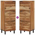 vidaXL Highboard s poličkou Hnedá 40 x 33 x 110 cm Masívne mango drevo