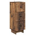 vidaXL Zásuvkový kabinet Staré drevo 33 x 34,5 x 90 cm