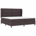 vidaXL Posteľ s pružinovým rámom Tmavo hnedá 200 x 200 cm látka