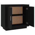 vidaXL Komoda čierna 80x40x75 cm spracované drevo