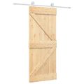vidaXL Posuvné dvere 85 x 210 cm Masívne borovicové drevo (neupravené)