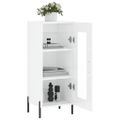vidaXL Komoda lesklá biela 34,5x34x90 cm spracované drevo