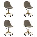 3086094 vidaXL Swivel Dining Chairs 4 pcs Light Grey Velvet(2x333495)