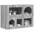 vidaXL Servírovacia skriňa ELST Sivý Sonoma 80,5 x 35 x 59 cm