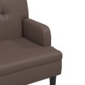vidaXL Lavička s operadlom hnedá 112x65,5x75 cm umelá koža